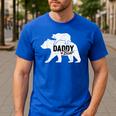 Daddy Bear Fathers Day Cute Baby Cub Papa Dad-a Pops Small Men's Casual T-Shirt Royal Blue