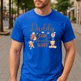 Daddy Can Bearly Wait Bear Gender Neutral Boy Baby Shower Men's Casual T-Shirt Royal Blue