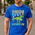 Daddy Of The Birthday Boy Family Matching Dinosaur Squad Men's Casual T-Shirt Royal Blue Daddy Of The Birthday Boy Family Matching Dinosaur Squad Men's Casual T-Shirt Royal Blue