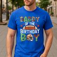 Daddy Of The Birthday Boy Game Day Football Men's Casual T-Shirt Royal Blue