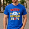 Daddy Of The Birthday Boy Shirt Matching Dad Son Family Bday Men's Casual T-Shirt Royal Blue