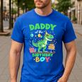 Daddy Of The Birthday Boy T Rex Dinosaur Family Party Men's Casual T-Shirt Royal Blue