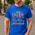 Daddy Of The Birthday For Girl 1st Birthday Princess Girl Men's Casual T-Shirt Royal Blue Daddy Of The Birthday For Girl 1st Birthday Princess Girl Men's Casual T-Shirt Royal Blue