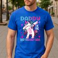 Daddy Of The Birthday Girl Dabbing Unicorn Dad Daddy Small Men's Casual T-Shirt Royal Blue