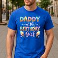 Daddy Of The Birthday Girl Ice Cream Lover Party Men's Casual T-Shirt Royal Blue