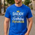 Daddy Of The Birthday Princess Girl Party Matching Family Men's Casual T-Shirt Royal Blue