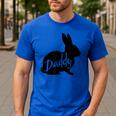 Daddy Bunny Rabbit Father Dad Easter Men's Casual T-Shirt Royal Blue