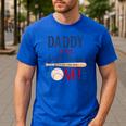 Daddy Dad First Birthday Little Rookie Baseball The Big One Men's Casual T-Shirt Royal Blue Daddy Dad First Birthday Little Rookie Baseball The Big One Men's Casual T-Shirt Royal Blue