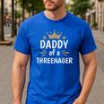 Daddy Dad Of A Threenager 3rd Birthday Men's Casual T-Shirt Royal Blue Daddy Dad Of A Threenager 3rd Birthday Men's Casual T-Shirt Royal Blue