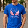 Daddy Girl I Used To Be His Angel Now He Is Mine Men's Casual T-Shirt Royal Blue