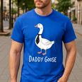 Daddy Goose Fun Father's Day Tee For Dad Men's Casual T-Shirt Royal Blue Daddy Goose Fun Father's Day Tee For Dad Men's Casual T-Shirt Royal Blue