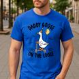 Daddy Goose On The Loose Birthday Matching Family Men's Casual T-Shirt Royal Blue