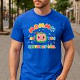 Daddy Mommy Of The Birthday Girl Melon Family Matching Men's Casual T-Shirt Royal Blue