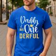 Daddy Of Mr Onederful 1st Birthday First One-Derful Matching Men's Casual T-Shirt Royal Blue