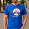 Daddy Of Rookie 1st Birthday Baseball Theme Matching Party Men's Casual T-Shirt Royal Blue Daddy Of Rookie 1st Birthday Baseball Theme Matching Party Men's Casual T-Shirt Royal Blue