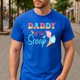 Daddy Of The Scoop Ice Cream Gender Reveal Baby Shower Men's Casual T-Shirt Royal Blue