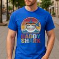 Daddy Shark Retro Shark Shirt Pajamas For Dad Dad Men's Casual T-Shirt Royal Blue Daddy Shark Retro Shark Shirt Pajamas For Dad Dad Men's Casual T-Shirt Royal Blue