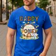 Daddy Of The Wild One 1St Birthday Boy Safari Jungle Men's Casual T-Shirt Royal Blue