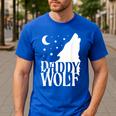 Daddy Wolf Matching Family Tribe Wolves Moon Men's Casual T-Shirt Royal Blue Daddy Wolf Matching Family Tribe Wolves Moon Men's Casual T-Shirt Royal Blue