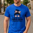 I Got My Daddy's Temper And My Mama's Attitude Men's Casual T-Shirt Royal Blue