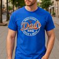 Dad's BBQ Chilling And Grilling Vintage Men's Casual T-Shirt Royal Blue