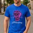 My Dads Fight Is My Fight Immune ITP Awareness Men's Casual T-Shirt Royal Blue