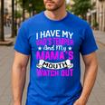 I Have My Dad's Temper & My Mama's Mouth Daughter Kids Men's Casual T-Shirt Royal Blue