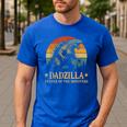 Dadzilla-Father Of The Monsters Dad Father's Day Men's Casual T-Shirt Royal Blue