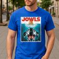 Dalmatian Jowls Cute Paws Spot Dog Mom Top Dog Dad Men's Casual T-Shirt Royal Blue
