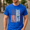 Dance Dad US American Flag Shirt Dancer Dancing Father Men Men's Casual T-Shirt Royal Blue