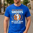 Daughter Basketball Sport Basketball Dad Mom Basketball Fan Men's Casual T-Shirt Royal Blue