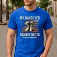 My Daughter Wears Combat Boots Proud Army Dad Veteran Day Men's Casual T-Shirt Royal Blue