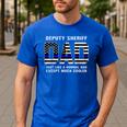 Deputy Sheriff Dad Much Cooler Fathers Day Thin Blue Line Men's Casual T-Shirt Royal Blue