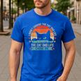 I Didn't Choose The Cat Dad Life The Cat Dad Life Chose Me Men's Casual T-Shirt Royal Blue