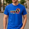 Disc Golf I'd Hit That Frisbee Golfer Retro Men Dad Men's Casual T-Shirt Royal Blue