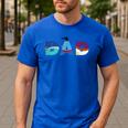 Disney Aladdin Jasmine Genie Father’s Day Birthday Dad Men's Casual T-Shirt Royal Blue