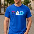 Disney Frozen Elsa Anna Olaf Dad Father's Day Birthday Men's Casual T-Shirt Royal Blue Disney Frozen Elsa Anna Olaf Dad Father's Day Birthday Men's Casual T-Shirt Royal Blue
