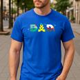 Disney The Little Mermaid Ariel Father’s Day Birthday Dad Men's Casual T-Shirt Royal Blue