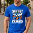 Disney Mickey And Friends Father's Day Goofiest Dad Vintage Men's Casual T-Shirt Royal Blue