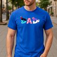 Disney Minnie Mouse And Daisy Duck Dad Father's Day Birthday Men's Casual T-Shirt Royal Blue Disney Minnie Mouse And Daisy Duck Dad Father's Day Birthday Men's Casual T-Shirt Royal Blue