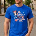 Disney Minnie Mouse Mermaid Dad Of The Birthday Girl Men's Casual T-Shirt Royal Blue