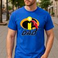 Disney And Pixar's The Incredibles Mr Incredible Dad Family Men's Casual T-Shirt Royal Blue