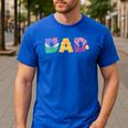 Disney Princess Dad Father’s Day Birthday Men's Casual T-Shirt Royal Blue