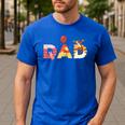 Disney Winnie The Pooh And Friends Dad Father's Day Birthday Men's Casual T-Shirt Royal Blue