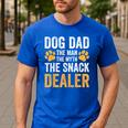 Dog Dad The Man The Myth The Snack Dealer Men's Casual T-Shirt Royal Blue