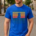 Dog Golden Dad Vintage Golden Retriever Dad Small Men's Casual T-Shirt Royal Blue