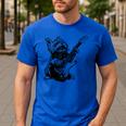 Dog Guitarist Guitar Yorkie Dad Mom For Men Women Men's Casual T-Shirt Royal Blue
