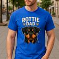 Dog Owner Dad Rottweiler Rottie Dad Men's Casual T-Shirt Royal Blue