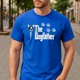 The Dogfather Boston Terrier Dog Dad Tshirt Idea Men's Casual T-Shirt Royal Blue