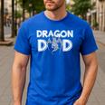 Dragon Dad Daddy Father's Day Dragon Men's Casual T-Shirt Royal Blue
